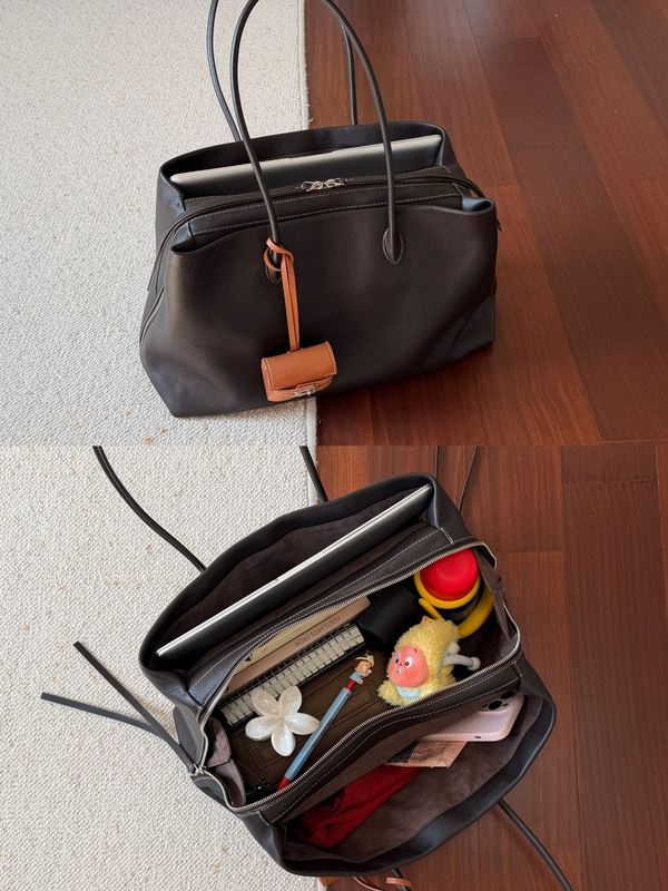 Multi-Layered, Niche, Fashionable, Large-Capacity Handbag, Crossbody Bag, Underarm Bag, Versatile Tote Bag for Commuting