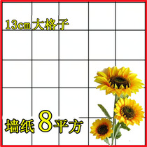 Waterproof and scratch-resistant simple modern black and white plaid wallpaper living room dining room large square wallpaper clothing store wallpaper