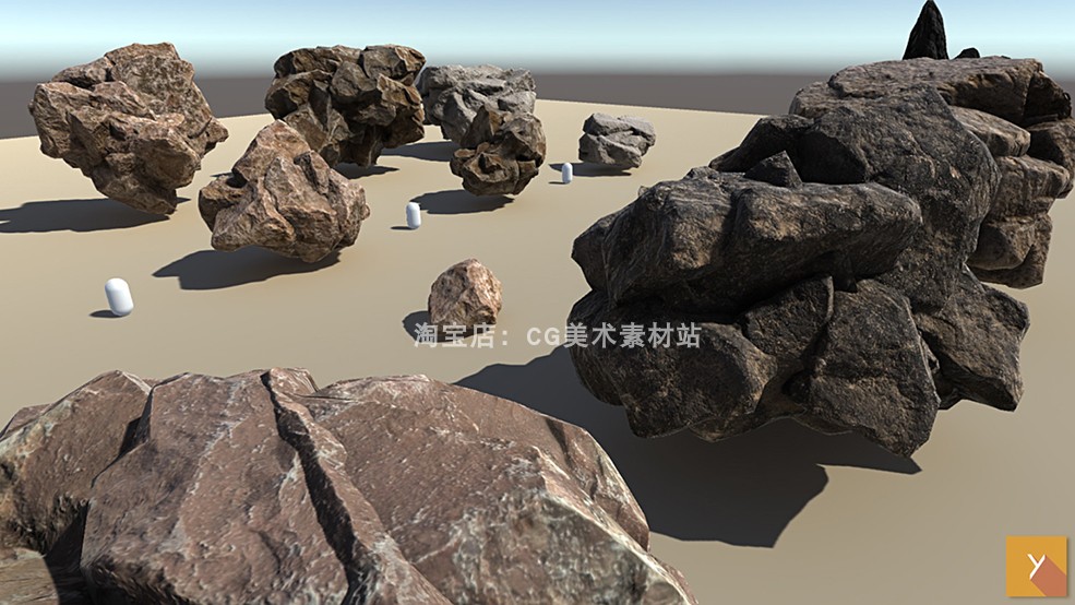 图片[7]-Blender/C4D石头石块山体山崖自然地形岩石3D模型素材-cg男孩