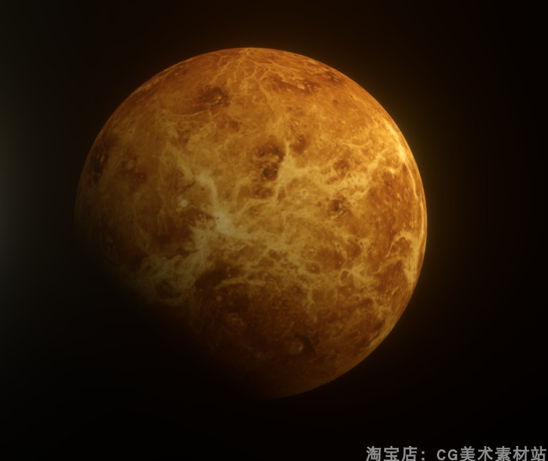 图片[5]-Blender模型太空宇宙六大行星地球火星金星水星3D模型素材-cg男孩