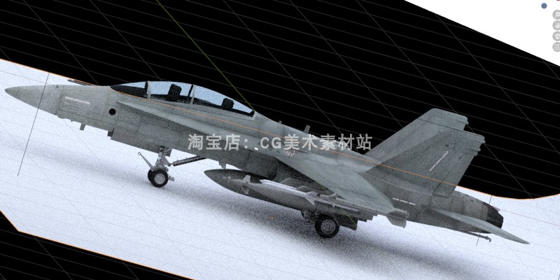 图片[3]-【Blender美国空军战斗机F18大黄蜂3D飞机战机模型素材】-cg男孩