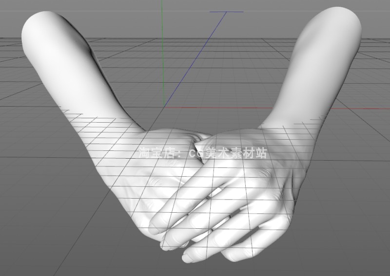 【Blender/C4D/OBJ高精度双手姿势肢体语言情绪动作手指3D模型素材】-cg男孩