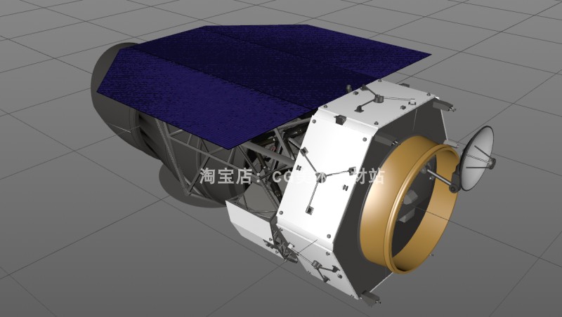 图片[3]-Blender/C4D太空宇宙飞船美国NASA红外巡天天文望远镜3D模型素材-cg男孩