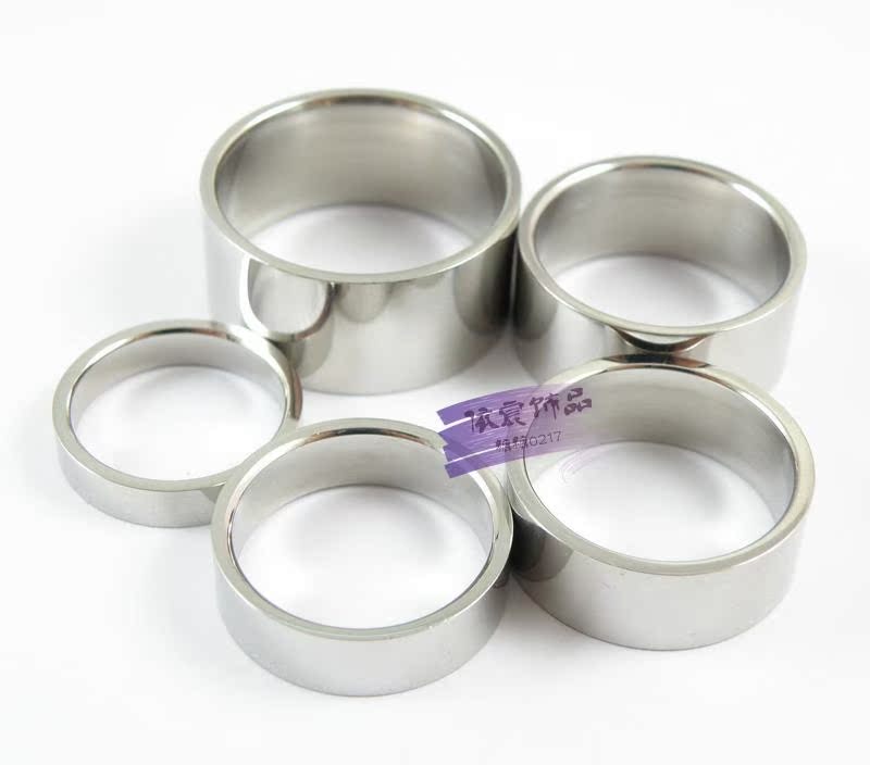 Vòng phẳng thép không gỉ titan thép vòng nhẫn nam và nữ cặp đôi thời trang cặp nhẫn ngón trỏ ngón cái đuôi nhẫn nhẫn đồng xu