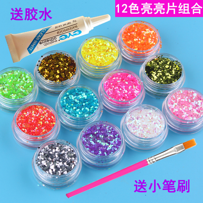 Trang điểm mắt trang sức long lanh bột phim hiển thị trang điểm bóng mắt bột laser nail tool net red cổ tích ngọc trai duỗi móng tay