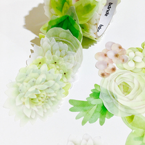 Mushroom Tun imported from Japan Bande flower tape sticker Dahlia buttercup group flower collage