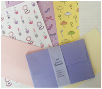 Special offer imported from Japan Mind Wave cute girl letter paper envelope set perfume high heels umbrella