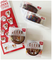 Mushroom Tun Japan Import Coco Sauce PRT Transparent Adhesive Tape Decoration Collage Cute Girl Adhesive Tape