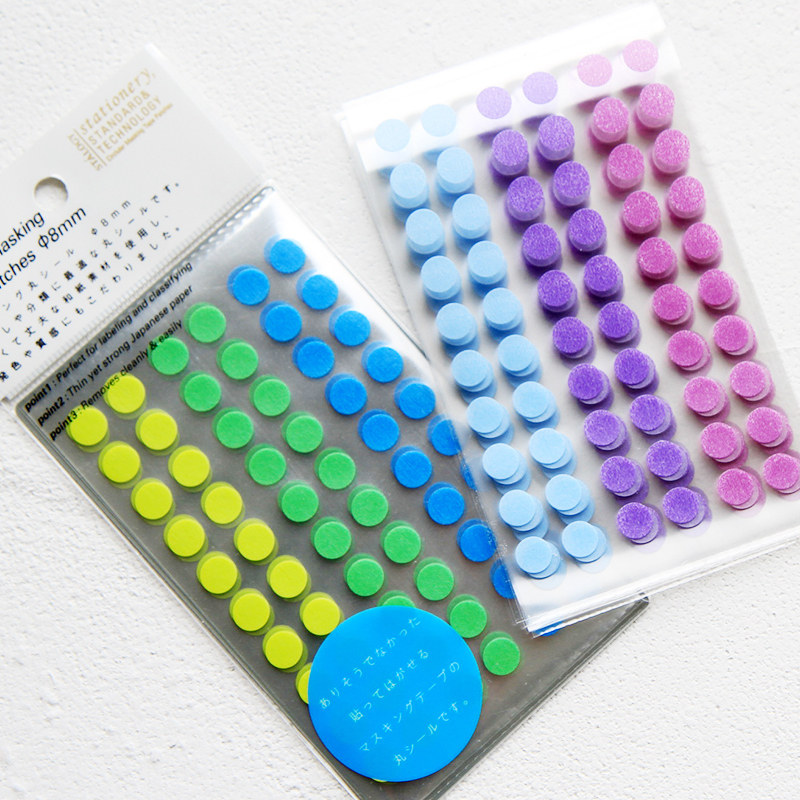 Mushroom Tun Japan imported polka dot hand account sticker label mark index decorative sticker