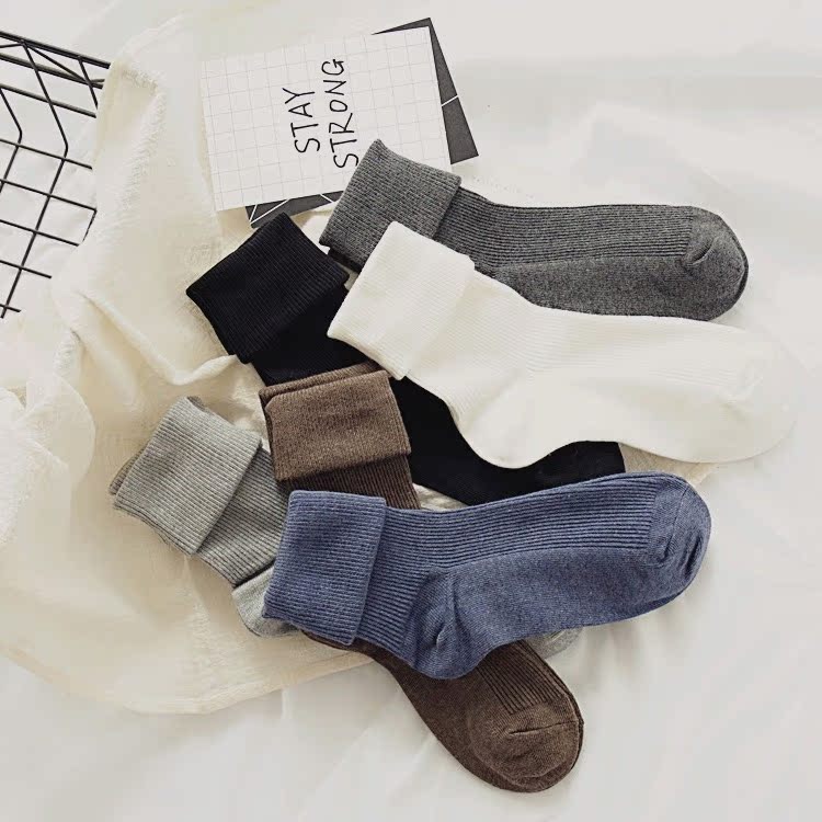 Màu sắc hoang dã của Nhật Bản rút ra còng retro cọc cọc vớ vớ của phụ nữ Nhật Bản vớ cotton PS181 vớ chân