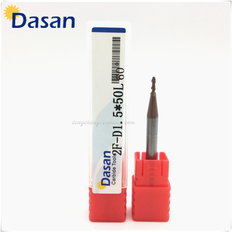 Chashan tungsten steel end mill two-edged 1 2 3 4mm keyway milling cutter 55 degree bronze alloy milling cutter