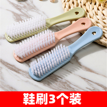  3 brushes Laundry brush Plastic soft hair cleaning clothes brush Shoe brush Washing clothes Hard hair board brush Shoe brush Cleaning brush