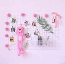 Creative wrought iron grid photo wall decoration custom photo background wall living room bedroom wall decoration pendant