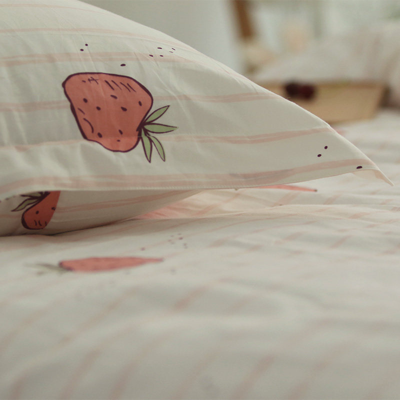 Delicious strawberries Customized cotton cloth beddled sleeps pillow - sleeps dorm kindergarten girls' bedding