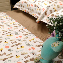 Japan-style Goat Cartoon Children Twill tattooed all-pure cotton custom made bed linen quilt bed Hat Pillowcase Dorm Room Three-Four Pieces