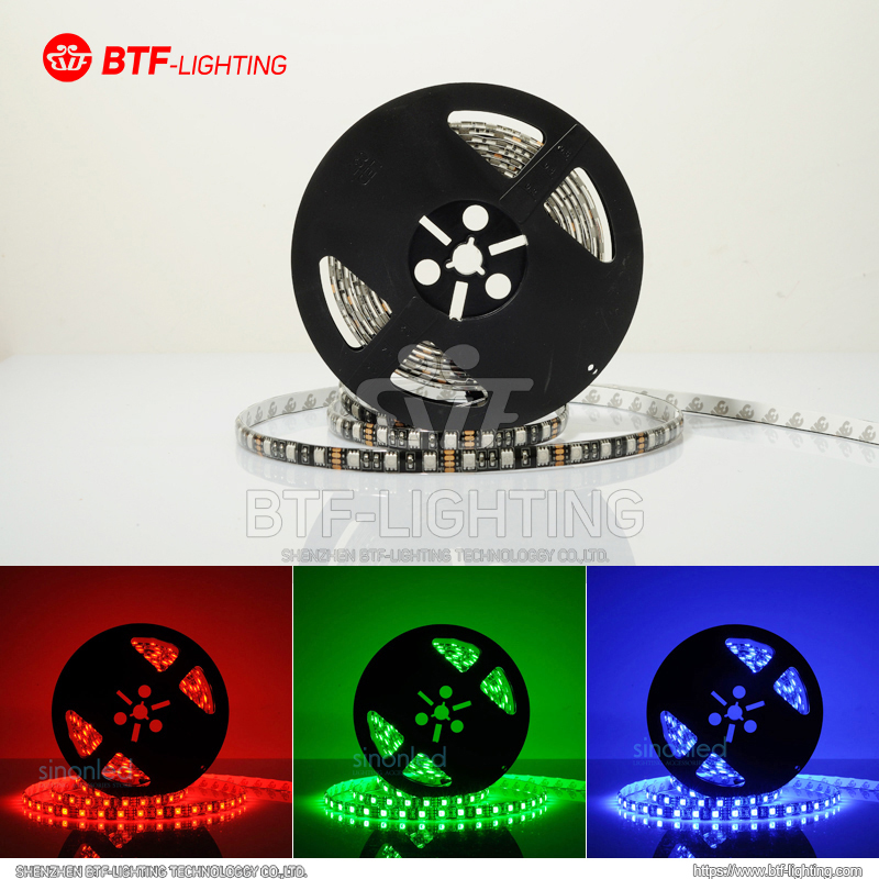 Wholesale LED light strips 5050 patch monochrome RGB light beads DC12V soft black bottom PCB indoor brightening light belt