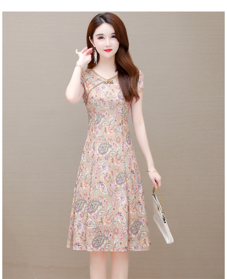 绸布袋 小个子显高碎花旗袍改良版洋装子2023年新款夏天高端洋派质高贵