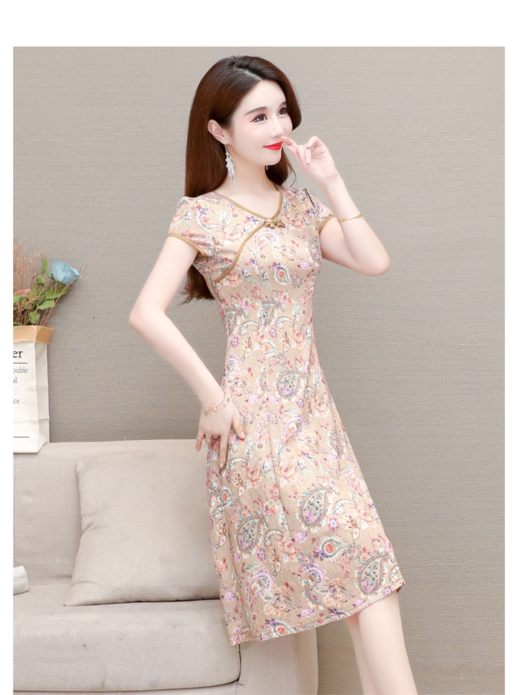 绸布袋 小个子显高碎花旗袍改良版洋装子2023年新款夏天高端洋派质高贵