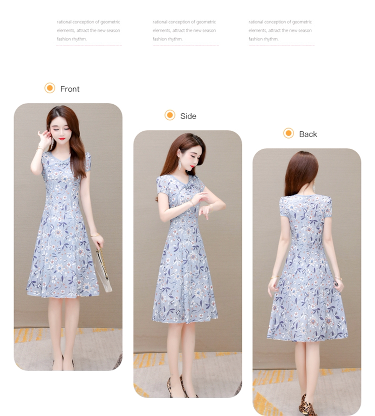 绸布袋 小个子显高碎花旗袍改良版洋装子2023年新款夏天高端洋派质高贵