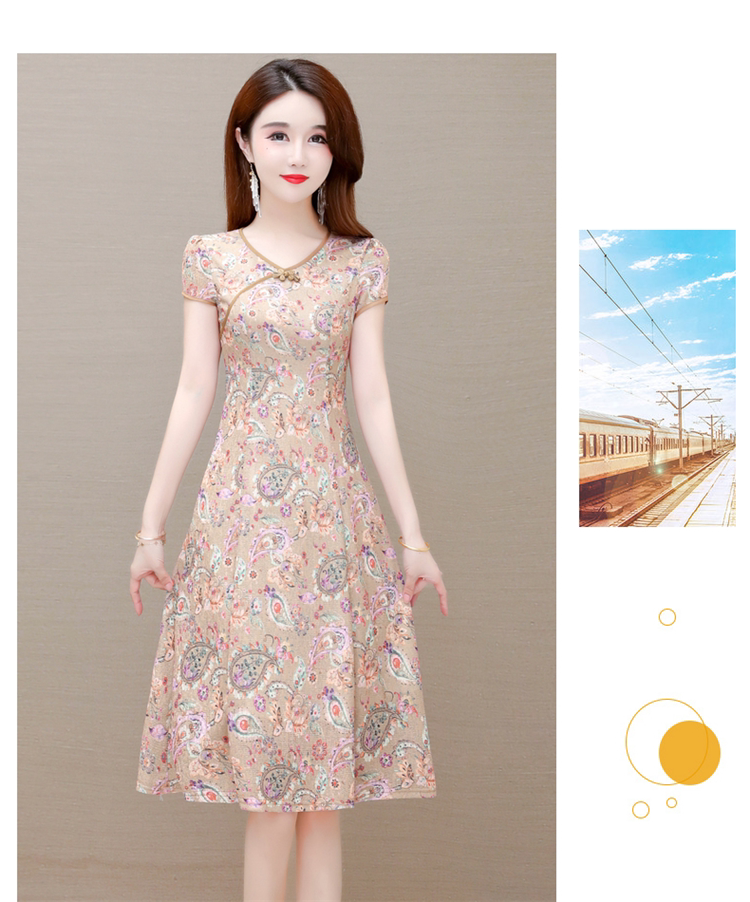 绸布袋 小个子显高碎花旗袍改良版洋装子2023年新款夏天高端洋派质高贵