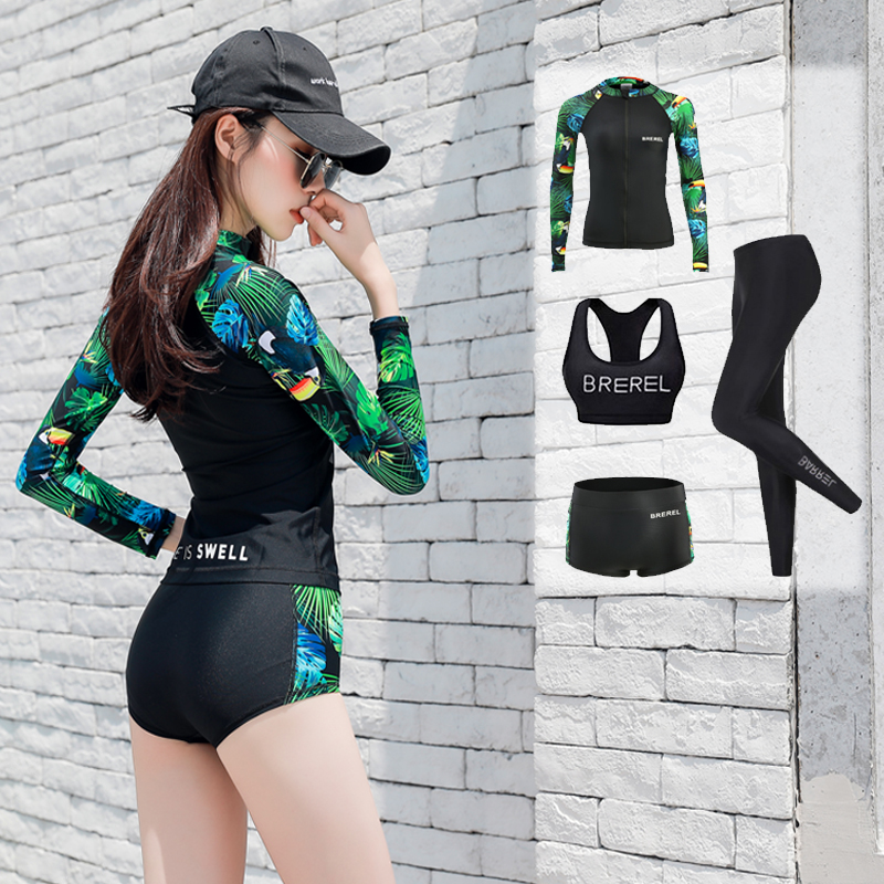 New sunscreen jellyfish clothing women's diving suit split long sleeve swimsuit surf swimming diving suit hot spring swimsuit