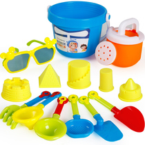 Childrens beach toy car set hourglass shovel and bucket baby play sand sand digging soil Cassia sand pool tools