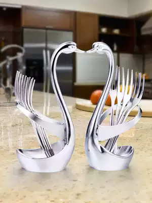 Aviation custom stainless steel fruit fork set fruit sign moon cake fork cake fork cake fashion creative 5