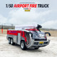 Alloy metal airport fire truck model