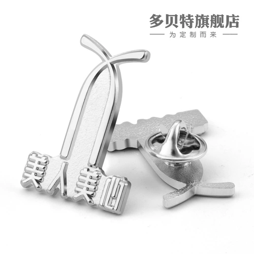 Металлический значок, брошь ручной работы, делается под заказ