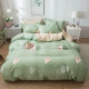 Milana cotton bốn mảnh bộ đồ giường cotton bốn mảnh trải giường chăn đôi 1,5m1,8 mét mục vụ - Bộ đồ giường bốn mảnh