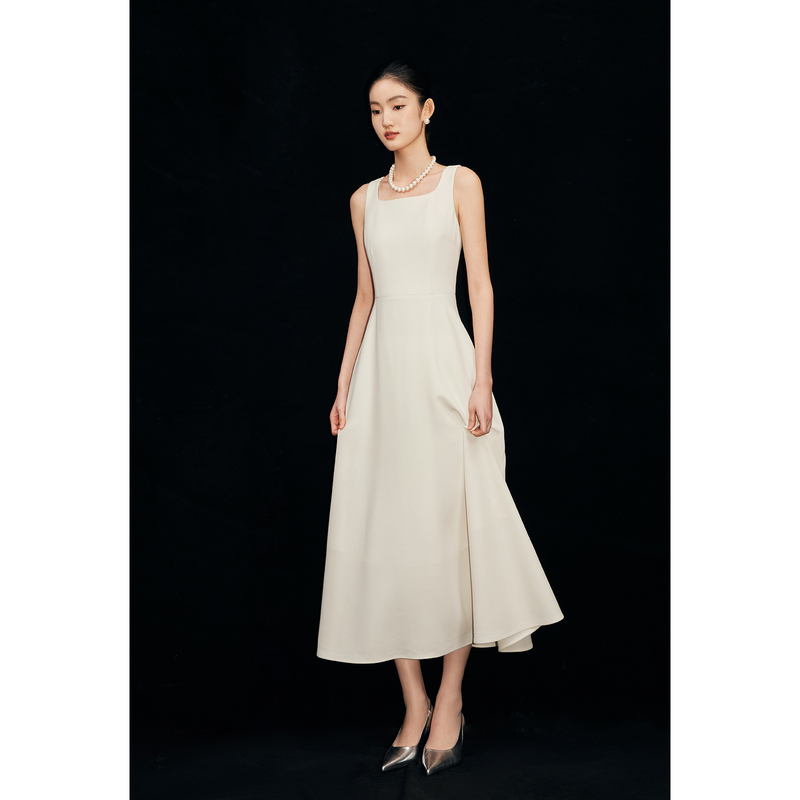 Mandyzhang's White Moonlight Dress Acetate Formal Dress White Dress for Women Engagement Dress White Dress for Marriage Registration