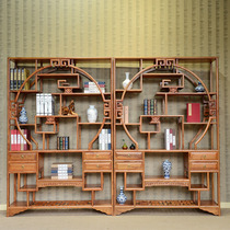 South Elm Wood Bou Ancient Shelf Solid Wood Furniture Storage Layer Shelf Partition Chinese Imitation Ancient Doobao Loft Rack Shelf