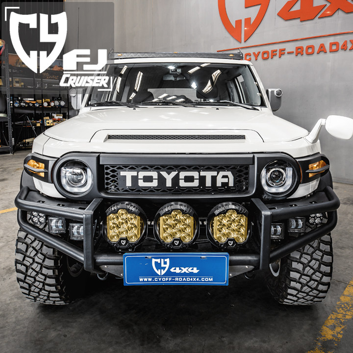 CY FJ Front Bumper FJ Modified Front Bumper Winch Spotlight Sand Rush Front Lever Suitable for ToyotafjCruiser