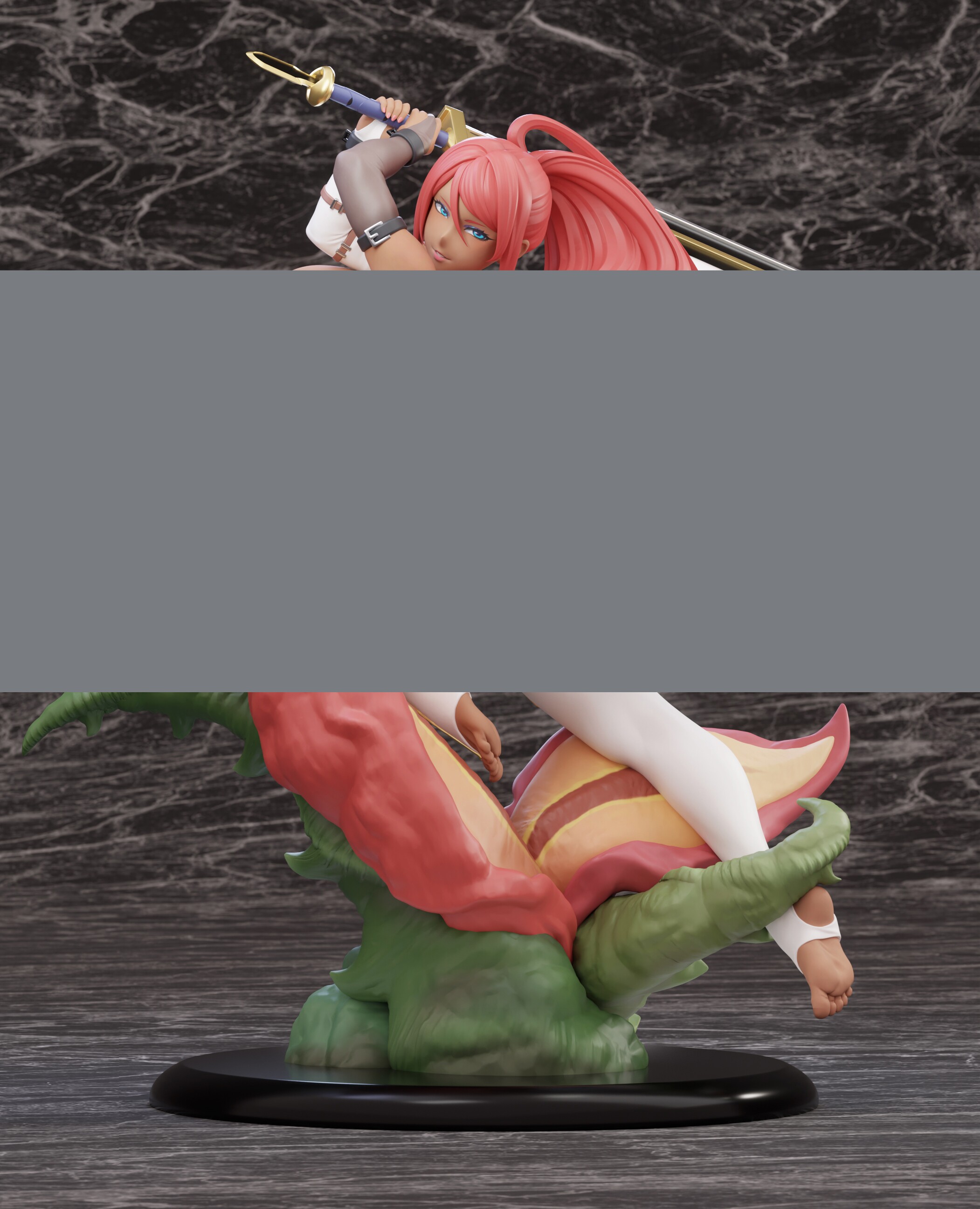 SODA Studio 1:6 Silver-Rank Adventurer Fire Dragon Rinea Model pu