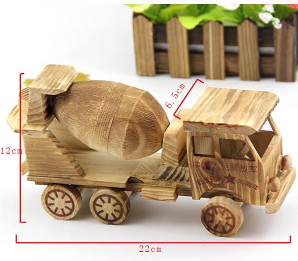 Trẻ em quà tặng gỗ câu đố đồ chơi xe gỗ mô hình máy xúc trộn cần cẩu máy kéo gỗ - Chế độ tĩnh đồ chơi cho bé gái