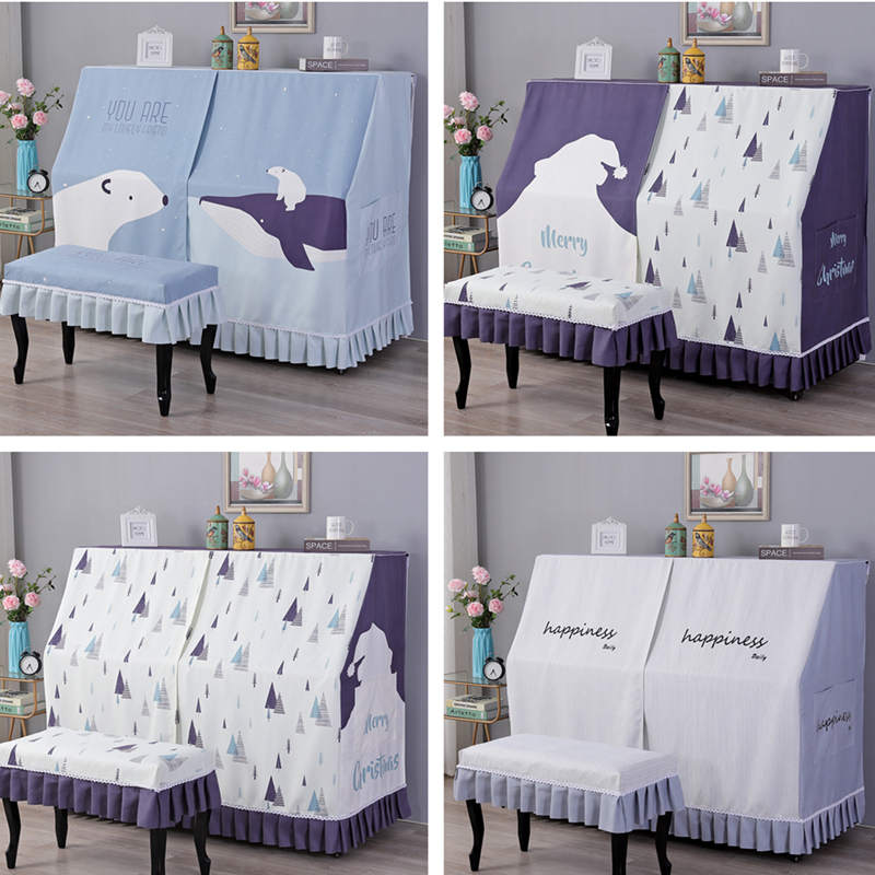 Nordic Piano Hood Scarves Cover Towels Piano Printed Cloth Art Piano Cover Minimalist Piano Hood Full Cover Opener