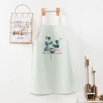 Household kitchen apron Cotton Fashion womens coat Korean version of oil-proof stove clothing waist fabric vest work cleaning