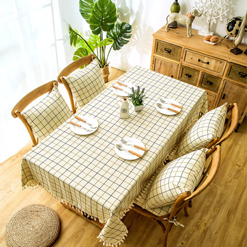 Nordic minimalist table cloth art cotton linen small fresh tea table buffet table cloth Nordic ins wind rectangular table cloth day style