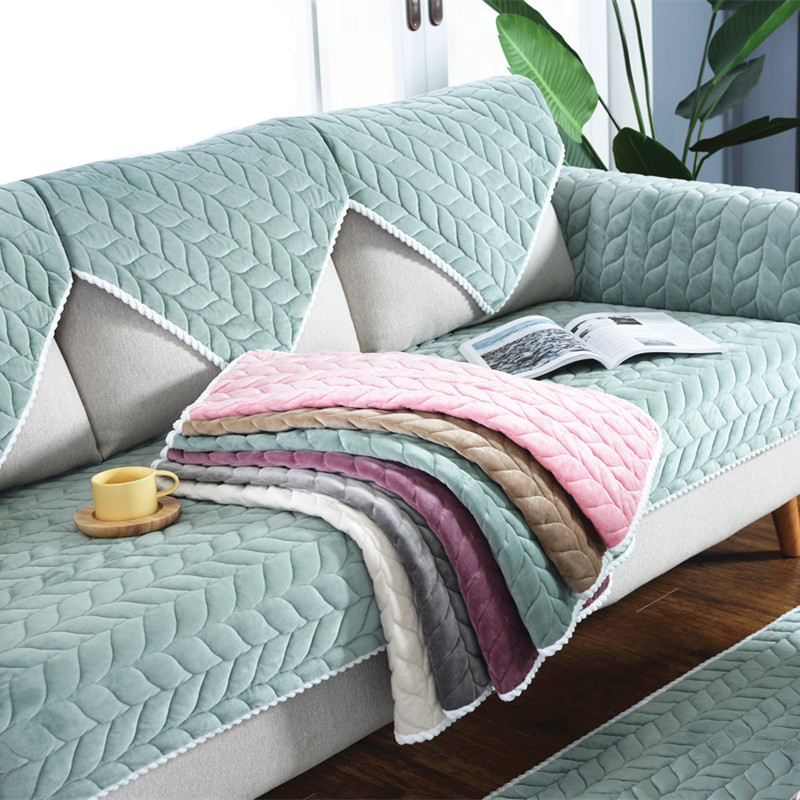 Sofa cushion plus suede cloth art non-slip all season universal sofa cushions Sub-universal cover Sofa Cover Scarves Full Cover