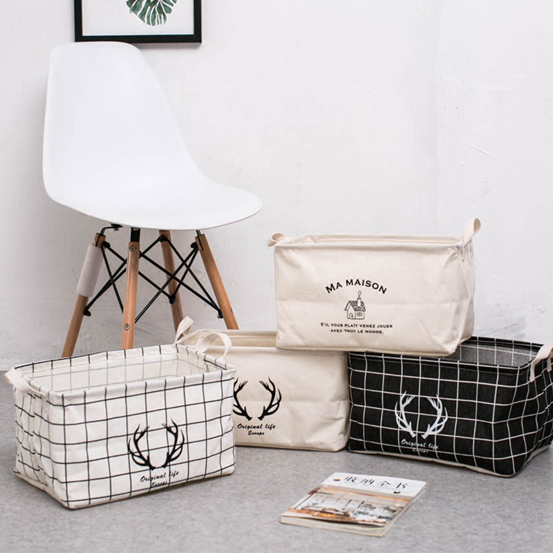 Nordic Toy Cloth Art Collection Box Large Size Bedroom Lingerie Clothes Containing Box Desktop Items Finishing Box Waterproof