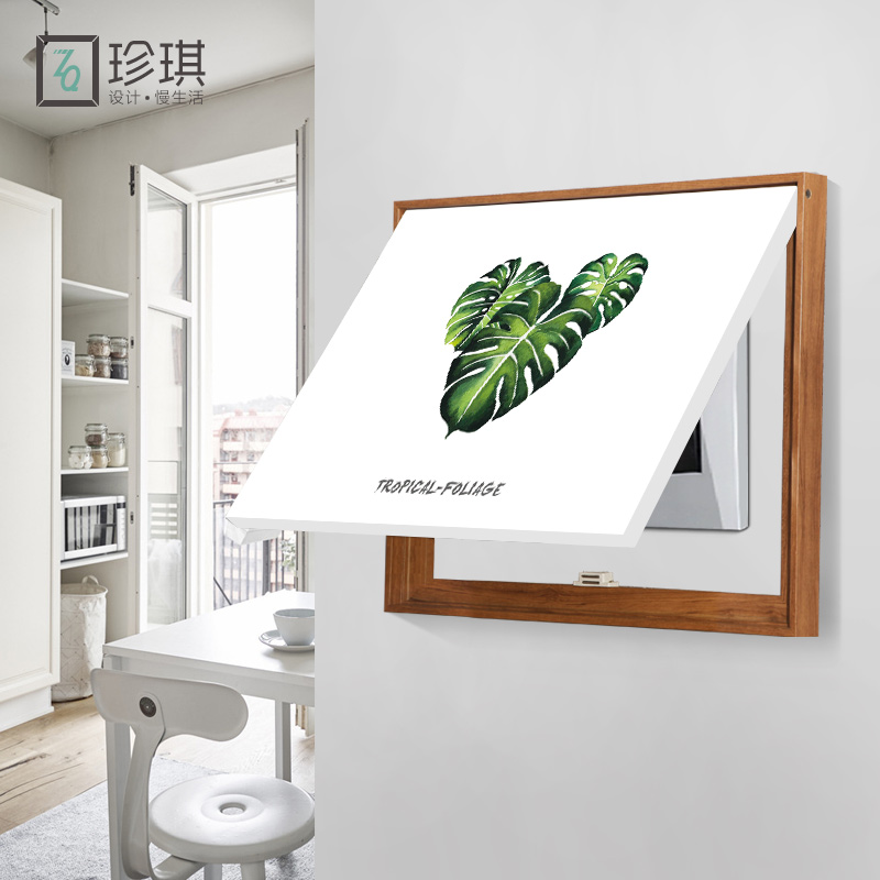 Nordic wind power box decoration painting free punch Nordic Xuan mural electric gallery distribution box hanging wall painting meter box