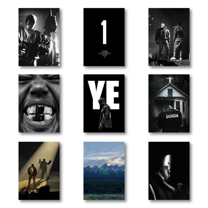 Kanye West Poster European and American Hiphop Rap Studio Bedroom Decoration Rapper Art Poster Kanye West Poster European and American Hiphop Rap Studio Bedroom Decoration Rapper Art Poster