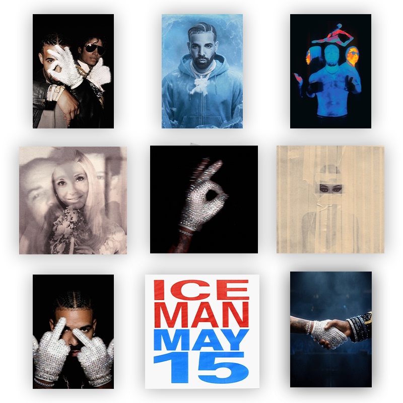 Drake American-Style Drake Iceman Album Ice Man Hip-Hop Album Trendy Poster Studio Bedroom Drake American-Style Drake Iceman Album Ice Man Hip-Hop Album Trendy Poster Studio Bedroom