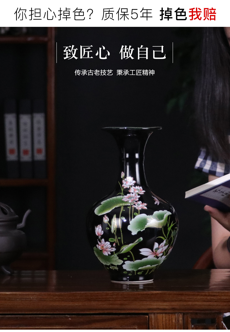 Jingdezhen ceramics vase furnishing articles TV ark, dried flower flower arranging the modern Chinese style household, sitting room adornment porcelain