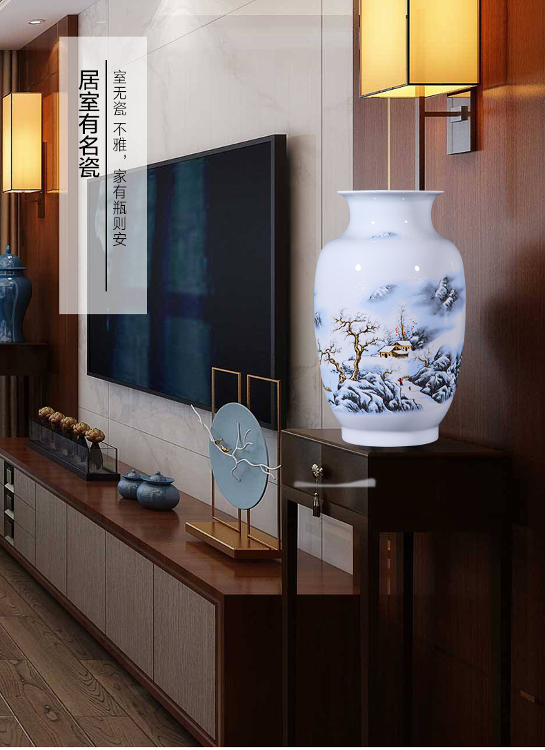 Jingdezhen porcelain ceramic vases, flower arranging is placed the new Chinese style household living room TV ark adornment ornament porcelain