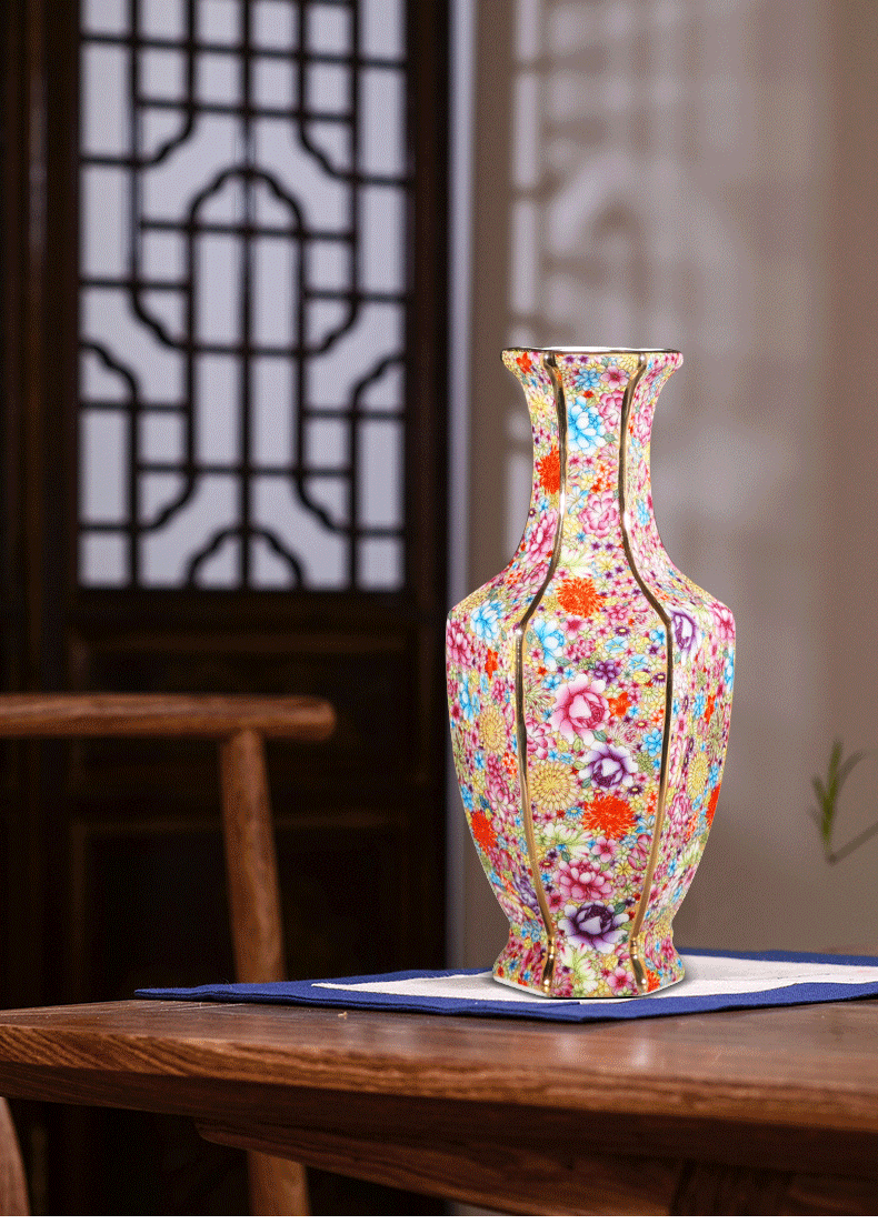 Jingdezhen ceramics vase furnishing articles European porcelain enamel creative home sitting room adornment TV ark