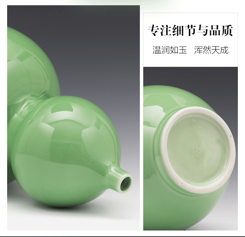 Jingdezhen ceramics vase son hand shadow blue glaze porcelain flower arrangement of Chinese style furnishing articles contracted household act the role ofing is tasted, the living room