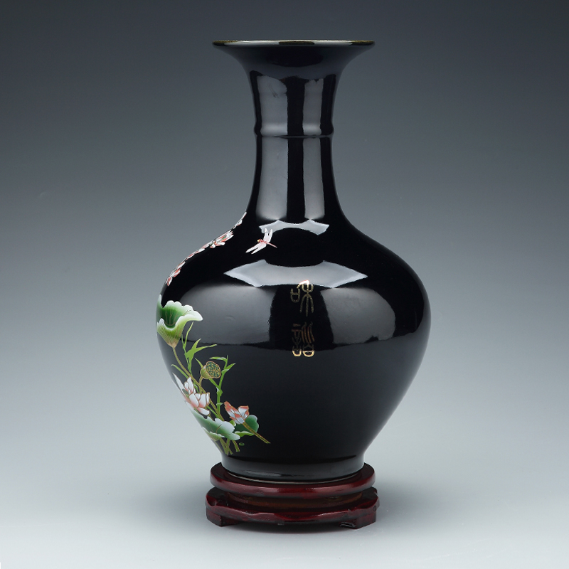 Jingdezhen ceramics large vase furnishing articles sitting room flower arranging Chinese style household porcelain of TV ark, wine accessories