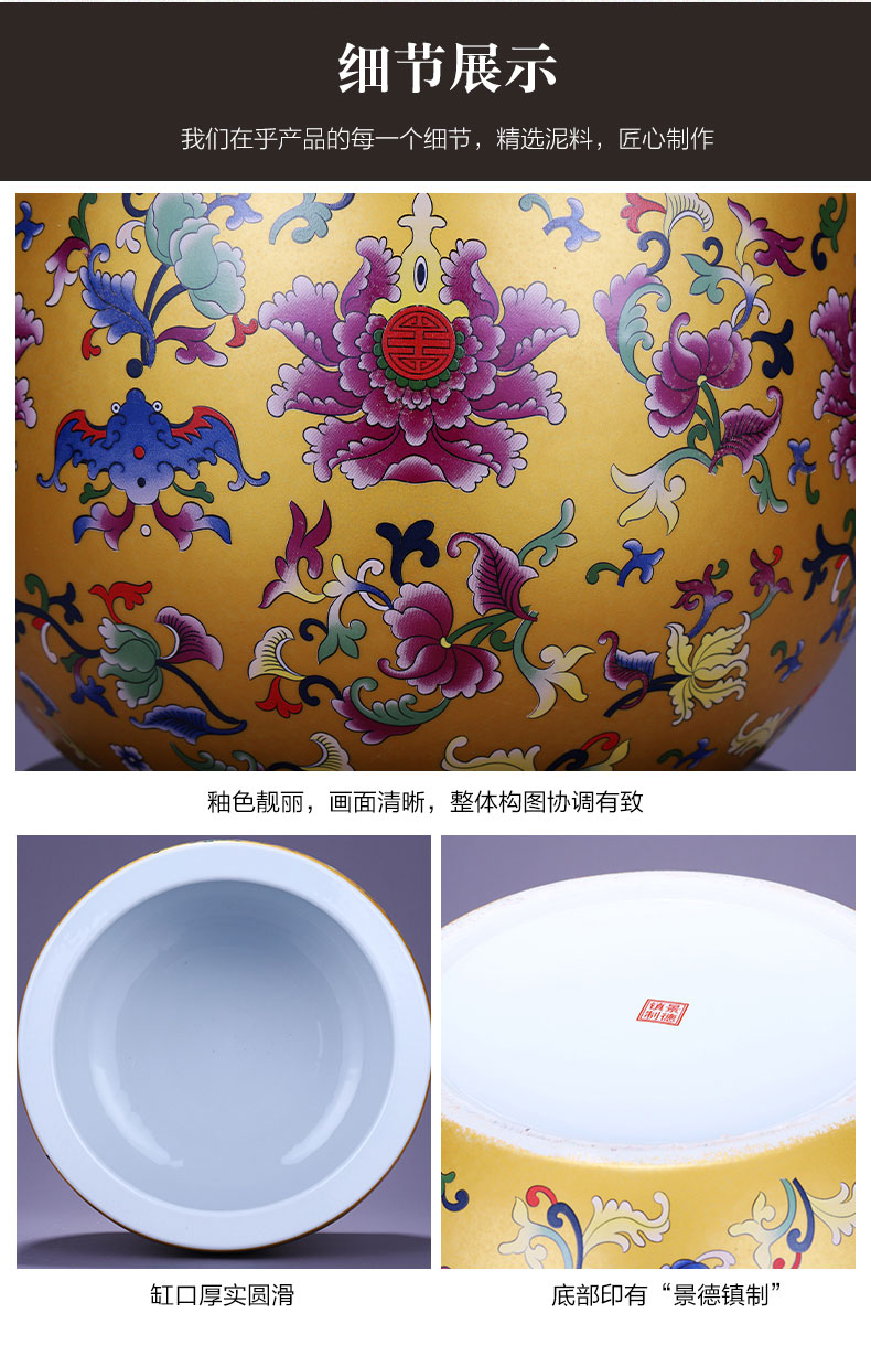 Jingdezhen ceramics cornucopia cylinder sitting room porch feng shui home furnishing articles furnishing articles maxim basin