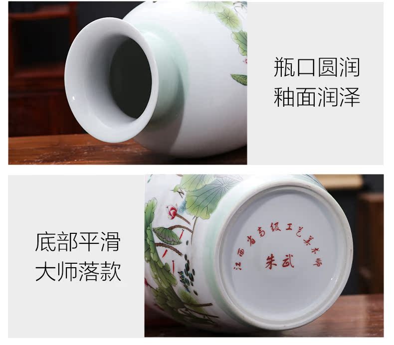 Jingdezhen ceramics vase furnishing articles dried flower arranging flowers sitting room adornment porcelain of modern Chinese style household crafts